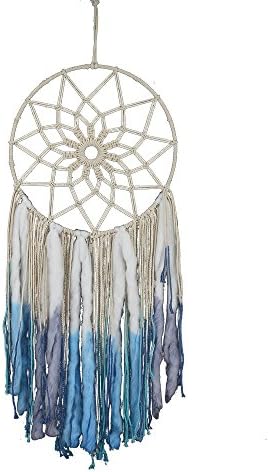 CHICIEVE Large Dream Catchers Tapestry Cotton Fabric Girls Bohemian Wall Hanging Home Decor for Bedroom Livingroom Indoor ~Diameter 13.8",Long 37.8" (Blue)
