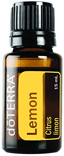 doTERRA - Lemon Essential Oil - Supports Healthy Respiratory Function, Energized and Positive Mood, Refreshing Natural Cleansing and Digestive Benefits; For Diffusion, Internal, or Topical Use - 15 mL