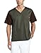 Carhartt Men's Color Block Utility Scrub Top, Olive, X-Large