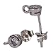 1 Pair Sterling Silver 4mm Earring Posts Ear Studs with Loop Simulated Diamond Earnut Backs for Earrings Jewelry Making SS32