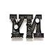 Color May Vary. Bold NY Letter Shape New York Souvenir Metal Fridge NY Magnet - Brooklyn Bridge,Statue of Liberty,Empire State Building, NYC Skyline Metal Magnet (Pack 1)