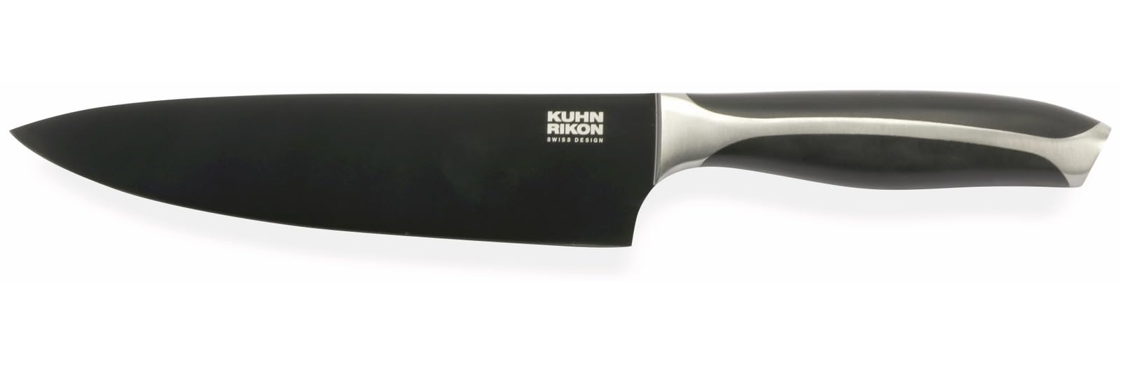 Kuhn Rikon 31721 Chef’s Stainless Steel Knife | 200 mm | Non-Stick Coated | Black