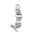 80pcs Mermaid Charms 20x8.5mm Antique Silver Zinc Metal Alloy