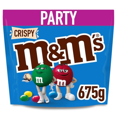 M&M’s Crispy, Schokolinsen, Milchschokolade mit Knusperkern, Großpackung Schokolade für Partys, Schokoladen-Geschenk, 1 x 675g, Für Weihnachten oder als Adventskalender Süßigkeiten thumbnail 1