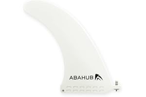 Abahub 9'' SUP Single Center Fin with 1 Fin Screw, Fiberglass Reinforeced 9 inch SUP Replacement Fins for Surfboard, Stand-up Paddle Board, Longboard, Black/Blue/White