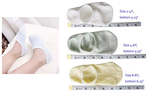CHUNG Toddler Boys Girls Thin No Show Cotton Low Cut Multi Solid Color White Socks Summer 10 Pack 2-8Y Car, 4-6Y