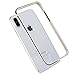 Silver iPhone X Slim Aluminum Bumper Case (NO Back) Apple iPhoneX 10 (2017) Flexible Soft Silicone Metal Frame 2in1 Cell Phone Cover [Support Wireless Charging] for 5.8inch iPhone X Case