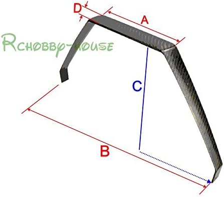 not provided Carbon Fiber Landing Gear for Sbach Yak 150CC Airplane A=215 B=667 C=310 D=52mm