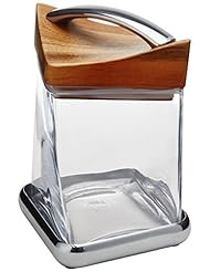 Kitchen: Nambè Twist Cannister, 6 1/2-Inch, Wood with Metal Alloy and Glass - Nambe LLC