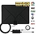 HDTV Antenna Indoor 60-90 Miles Range Amplified - Bestrillion Digital TV Antenna with Signal Amplifier Booster for 4K 1080P High Reception Free Gain with 16.5FT Coaxial Cable - Black