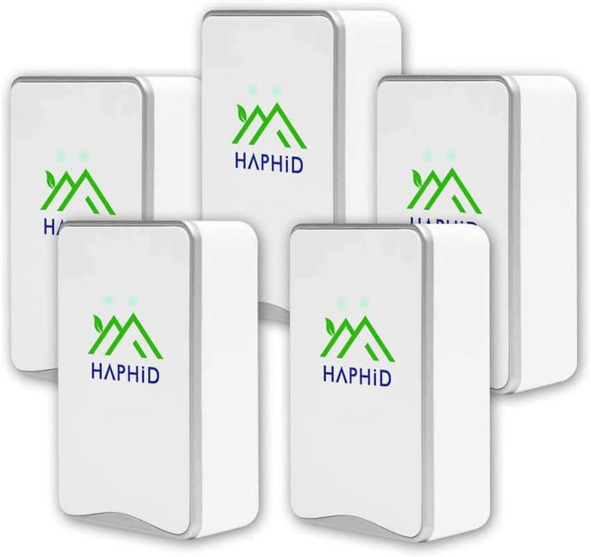 HAPHID Ionizer Air Purifier Plug In Ion Generator with Highest Output - Up to 32 Million Anions/Sec,Purify:Odors,Pets Smell Etc(8-Pack)