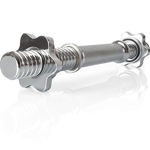 ScSPORTS-Kurzhantelstange-Laenge-355-cm-O-30-mm-Hantelstange-kurz-mit-Sternverschluessen-Stahl-verchromt-Kurzhantel-massiv-und-geraendelt-12er