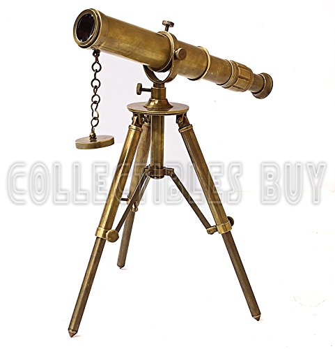 Collectibles Buy Vintage Table Decorative Brass Telescope with Tripod Maritime Ship Instrument Marine Gifts Item