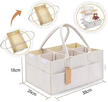 Amazon Co Jp Goshang おむつストッカー フェルトオムツ収納ケース ベビー用品収納 取っ手付き 折りたたみ式 多機能 グレー 収納ボックス おもちゃ 小物入れ 収納袋 ベビー用品 ギフト 出産祝い Diy 工具 ガーデン