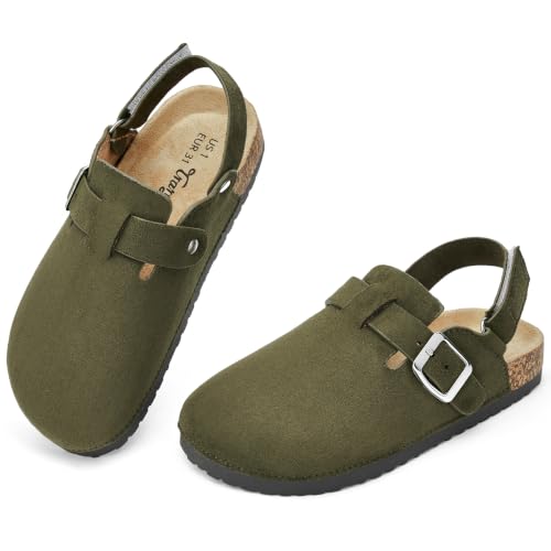 Trary Kids Clogs with Adjustable Back Strap Mules for Girls Boys,Green,12 at Amazon