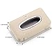 FMS Car Leather Tissue Case, Tissue Box Holder for Sun Visor, Seat Back Tissue Dispenser for Car with Tissue Refill (Beige)