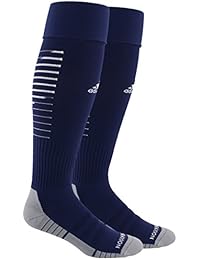 adidas Unisex Team Speed II Soccer Socks, (1-Pair), Dark Blue/White/Light Onix, 13C-4Y