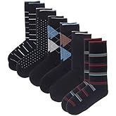 6 pair Pack Navy Multi Combo. Men's Cotton Socks