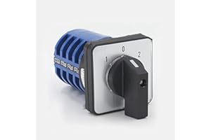 TOOLOFLIFE Changeover Selector Switch 32A 3- Position 4 Pole 16 Screw Terminals Universal Rotary Cam Selector