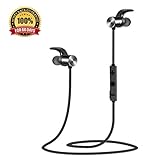 Inateck Bluetooth In Ear Sports Headphones, Magnetic Wireless Earbuds, Waterproof Earphones with Built-in Mic, support aptX, works with iPhone 7 Plus, iPad, Samsung Galaxy, Nexus, HTC, and More