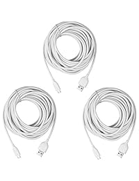 Paquete de 3 cables de cámara Wyze de 26 pies, cable de extensión micro USB para cámara Zmodo, Blink, Yi Home, Kasa Cam, Oculus Go, Nest Cam, Netvue y Furbo Dog