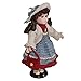 Prettyia Birthday Gift - 30cm Excellent Workmanship Doll DIY Accessory Vintage Porcelain Lady Girl Doll in Blue Dress with Display Stand