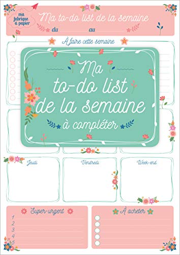 Ma to-do list de la semaine à compléter by