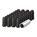 DPAccessories Black M14x1.50 Lug Nuts for Aftermarket Wheels - Closed End Duplex XL Spline Tuner - 51mm (2