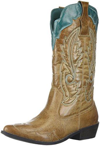 Coconuts by Matisse Women's Cimmaron Boot,Tan/Turquoise,6.5 M US
