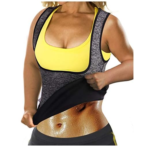 Eleady Womens workout Waist Trimmer Hot Sweat Slimming Neoprene Shirt Vest Body Shapers