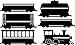 Train Wall Decal Removable Train Wall Sticker Railroad Decals, Black