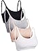 Blulu Mini Camisole Bra Wireless Padded Bra with Adjustable Straps for Women Girls Favors (S Size, Color Set 3)