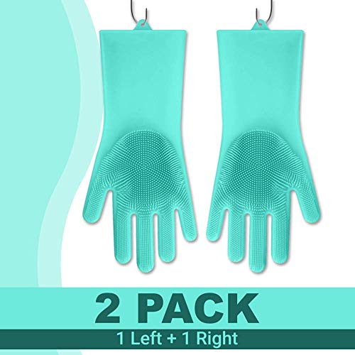 Desire Deluxe Magic Silicone Gloves Dishwashing Glove Scrubber for Washing Dish, Kitchen, Bathroom