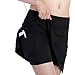 EAST HONG Women's Lightweight Running Skirt Movement Fitness Tennis Golf Skirt (M, Black)