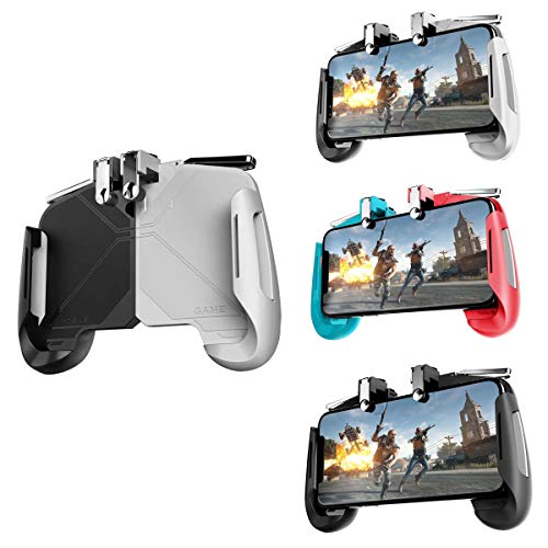 Newseego Mobile Game Controllers,[Upgrade Version] Sensitive Shoot Aim Multiple Color Combinations Gaming Grip with Gaming Trigger for Knives Out/Rules of Survival for Android & iOS-Black+White - Thumbnail 5