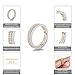 Tri Tone 14K Gold Rose Gold Plated 925 Sterling Silver Cubic Zirconia Stackable Eternity Wedding Band Rings for Women 3pcs Size 6
