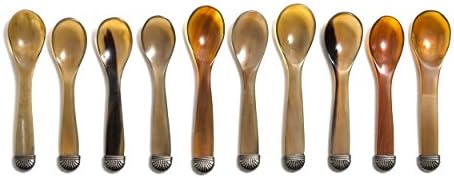 Buffalo Horn Caviar Spoon by California Caviar Company - Sterling Silver Handle Inlay and Gift Box (10)