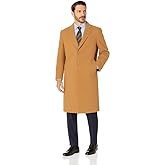Adam Baker Men's Single Breasted Wool Cashmere Full Length Topcoat - Colors