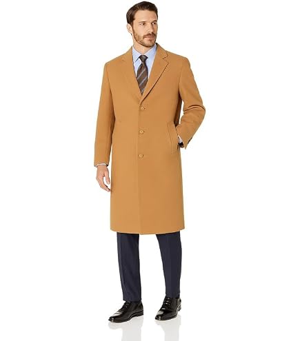 Cashmere Boutique 100% Cashmere Men's Double Breasted Coat - Camel