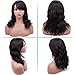 Brazilian Bob Human Hair Wigs Body Wave Bangs Wigs Hair Short Bob Wigs Pre Plucked with Baby Hair 130% Density Natural Color For Black Women (10 inch)
