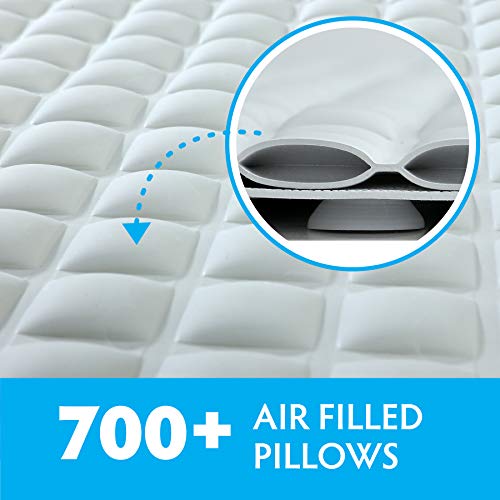 SlipX Solutions Gray Pillow Top Plus Safety Bath Mat Provides The Very Finest in Cushioned