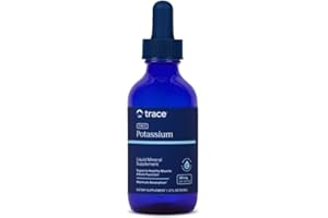 Trace Minerals Ionic Potassium - Supplement with Potassium & Magnesium - Liquid Supplement to Aid Easy Mineral Absorption - Healthy Brain & Muscle Function Support Supplement - 2 fl oz (33 Servings)