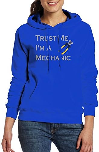 MamieJulia Trust Me, I'm A Mechanic Womens Long Sleeve Simple Style Hoodie Sweatshirt Jumper Hooded Pullover Large