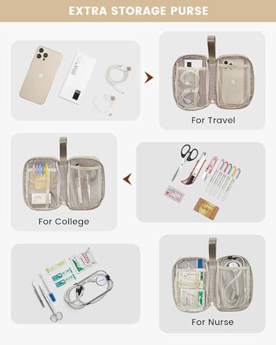 Laptop Backpack for Women, 15.6-Inch Work Bag, Waterproof Travel Backpack with Organizer, Fashionable Teacher & Nurse Bag, 2-Piece Set Vintage College Work Daypacks