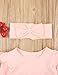 Baby Girl Clothes Newborn Flamingo Outfits Pink Bodysuit Romper+Pants with Headband 3Pcs Sets(3-6M)/Size: 80