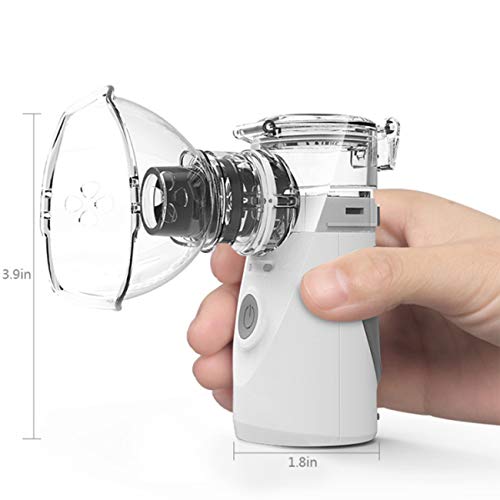 Portable Mesh Nebulizer Machine, Handheld Steam Inhaler Personal Compressor Humidifier Vaporizers for Kids/Adults - Thumbnail 6