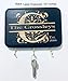 Personalized Key Holder for Wall - Custom Key Hanger with Family or Couple's Name | Vinyl or Laser Engraved Options | Natural Wood Key Rack | Made in USA.
