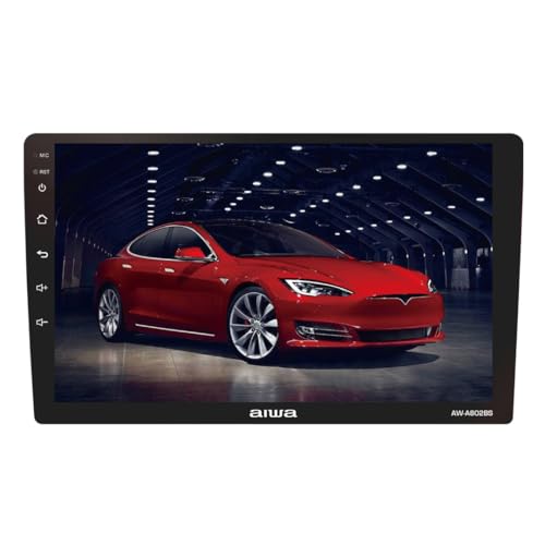 Aiwa Autoestéreo AW-A802BS Android 11 Pantalla QLED 9″ HD Bluetooth 4.2 WiFi GPS USB AUX RCA 4×50W 2GB RAM 32GB CarPlay Android Auto Cámara Reversa Negro