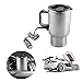 Heated Travel Mug for Vehicle, Ixaer Auto Coffee Thermos Travel Car Charger Coffee Mug Car Heated Cup Vacuum Insulated Stainless Steel Cups for Heating Water with Airtight Lid Auto Charger 12V Coffee