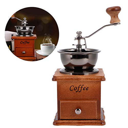 Emoshayoga Kaffeezubereitungswerkzeug Manuelle Schubladenart Kaffeemühle Retro-Stil Bohnenfräsmaschine Kaffeebohnenmühle… – Bild 8